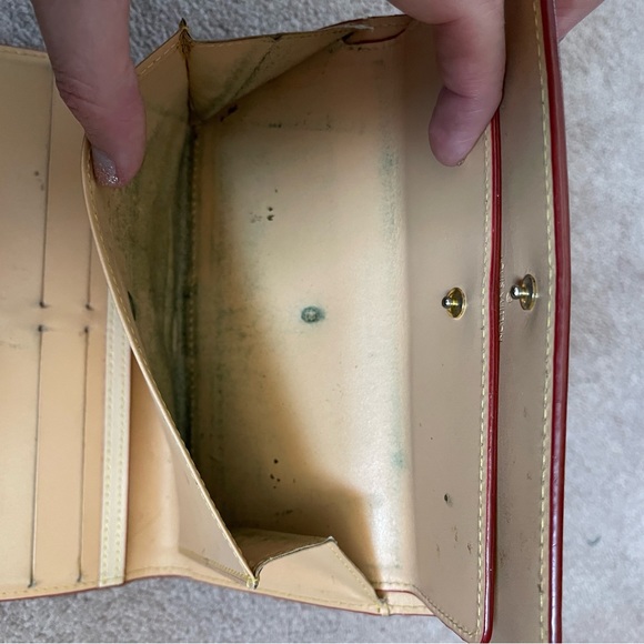Louis Vuitton colored LV pattern print wallet DAMAGED
